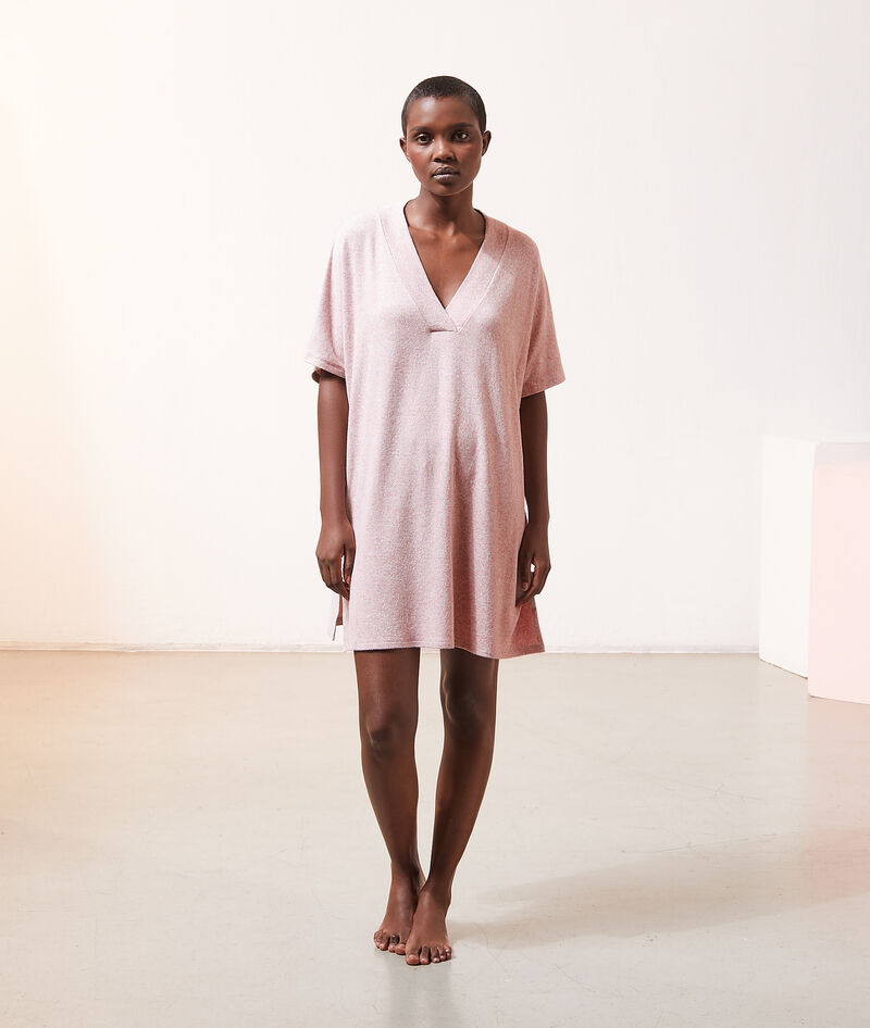 chemise de nuit col v idill rose etam