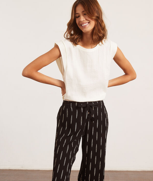 Top manches courtes texturé Top manches courtes texturé;${refinementColor}