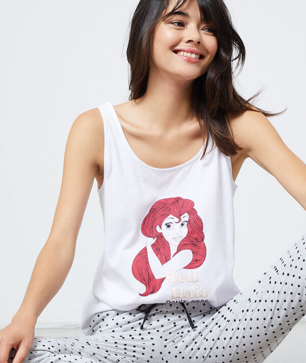T-shirt princesse "red hair don't care" blanc.
