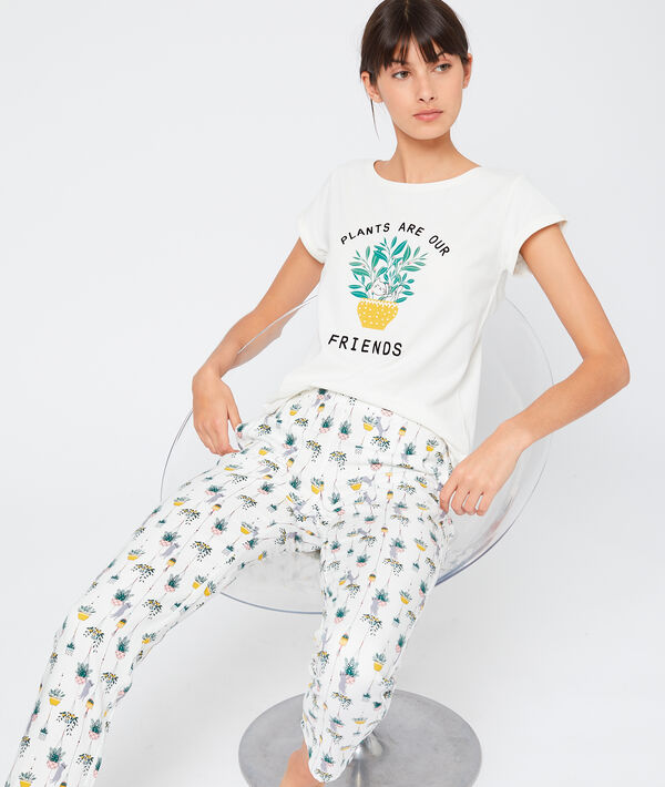 Pantalon imprimé en viscose éco-responsable Pantalon imprimé en viscose éco-responsable