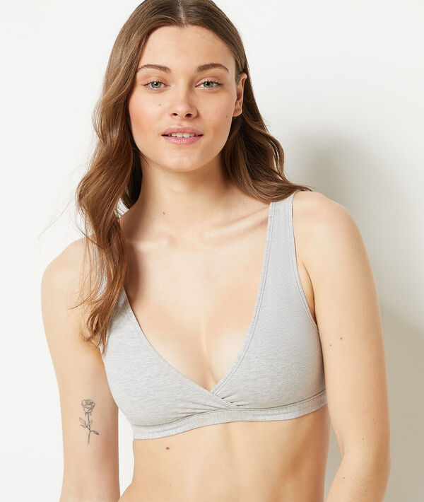 Brassière réversible en coton bio extensible Brassière réversible en coton bio extensible;${refinementColor}
