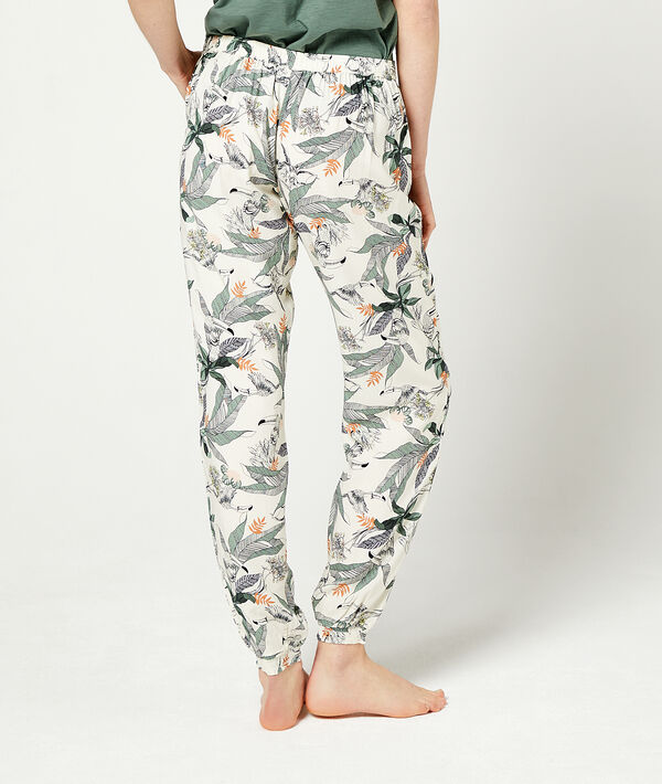 Pantalon imprimé feuillage à nouer Pantalon imprimé feuillage à nouer;${refinementColor}