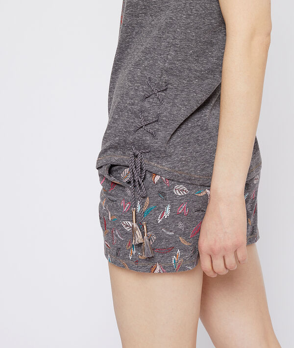 T-shirt à imprimé lune anthracite.