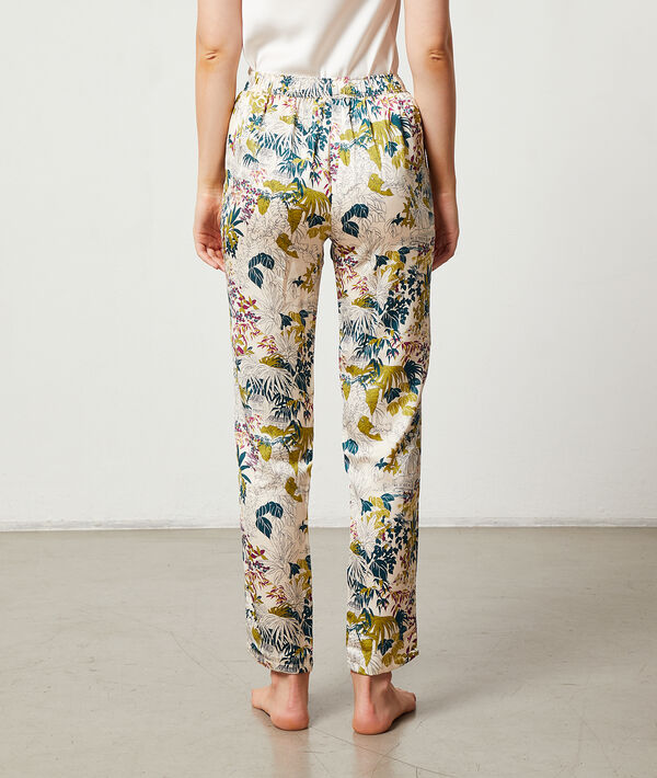Pantalon imprimé feuillage Pantalon imprimé feuillage;${refinementColor}