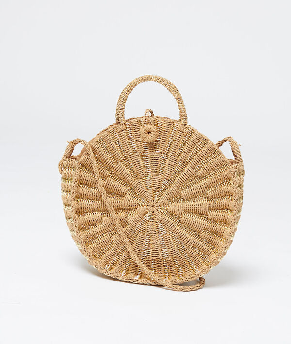Panier de plage rond en osier Panier de plage rond en osier;${refinementColor}