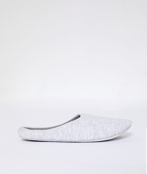 Paire de mules gris.