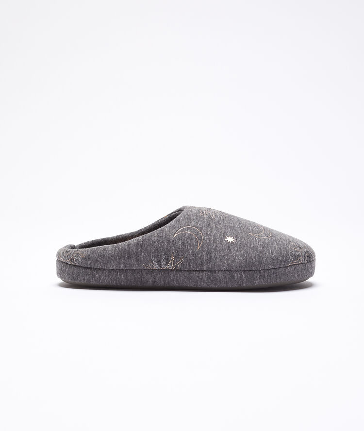 Mules à motifs étoile gris.