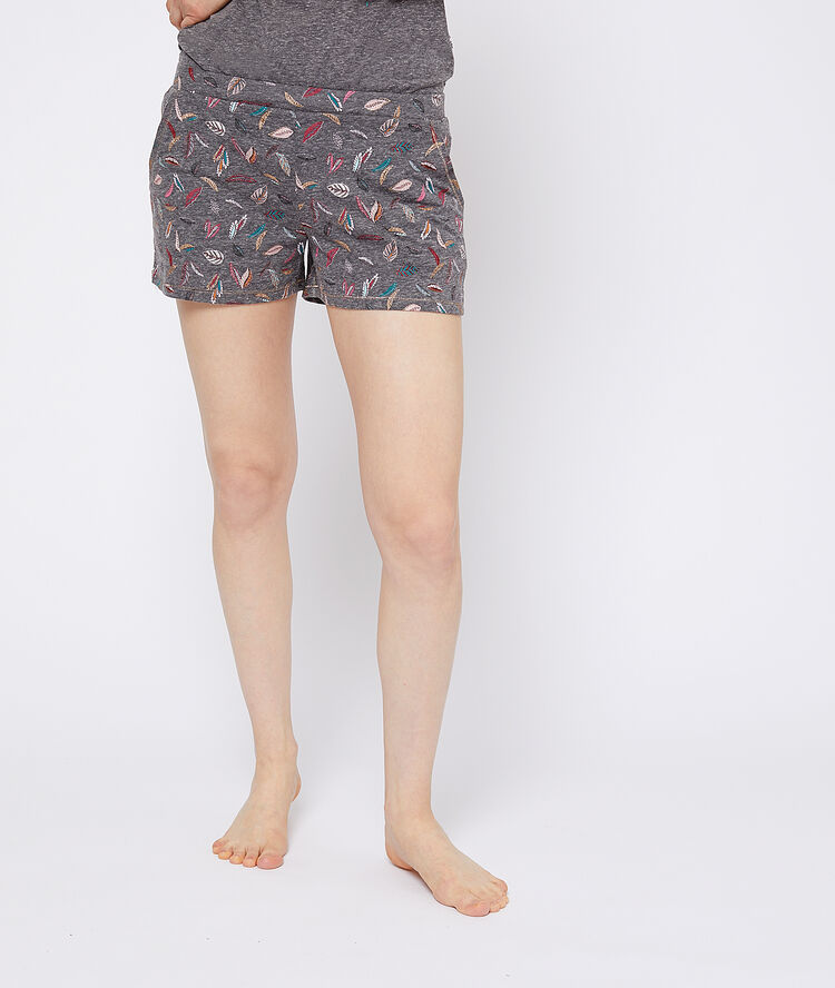Short à plumes anthracite.