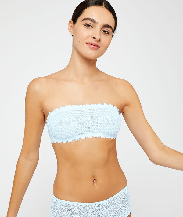 Soutien-gorge bandeau en dentelle Soutien-gorge bandeau en dentelle;${refinementColor}