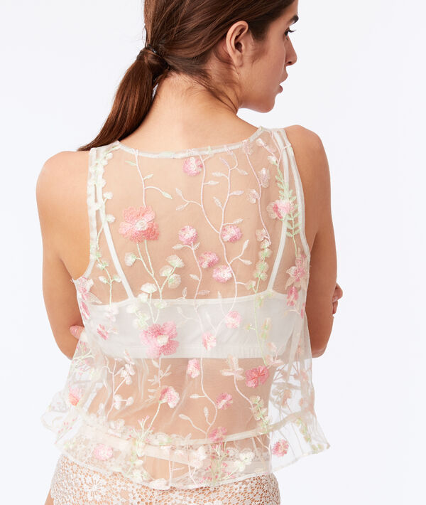 Top doublé à broderies Top doublé à broderies