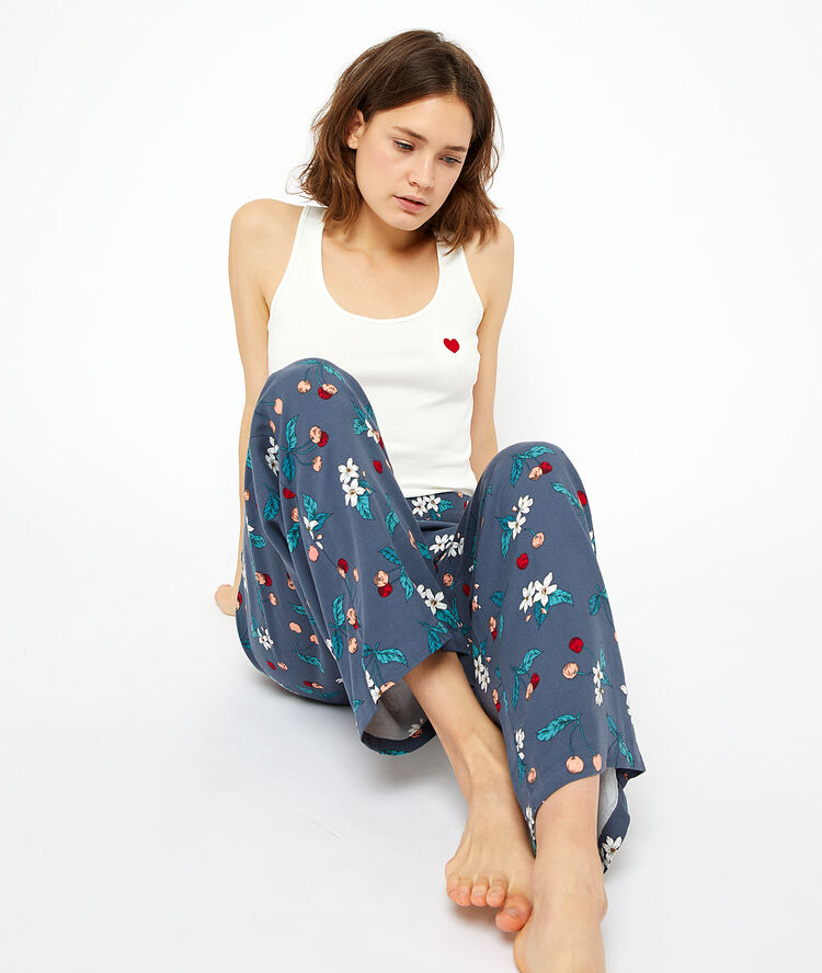 Pantalon imprimé anthracite.