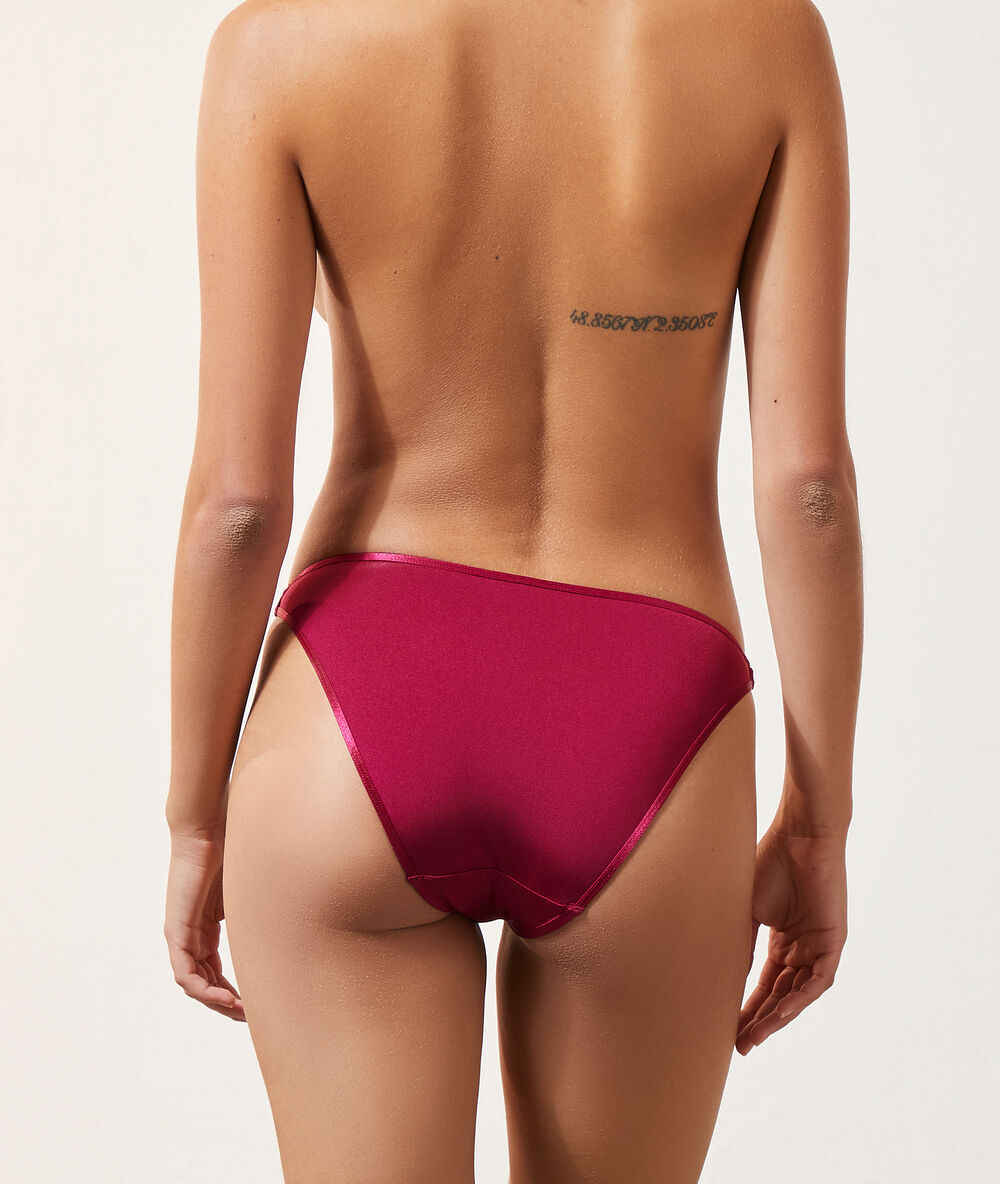 Culotte en microfibre fushia.