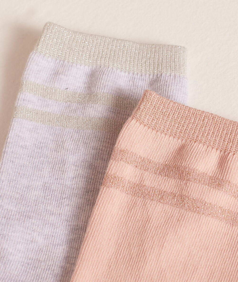 Lot de 2 paires de chaussettes gris.