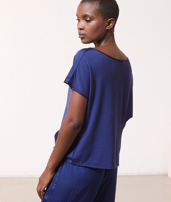Top manches courtes satiné Top manches courtes satiné;${refinementColor}
