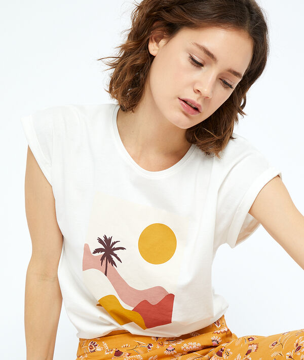 T-shirt imprimé en coton T-shirt imprimé en coton;${refinementColor}