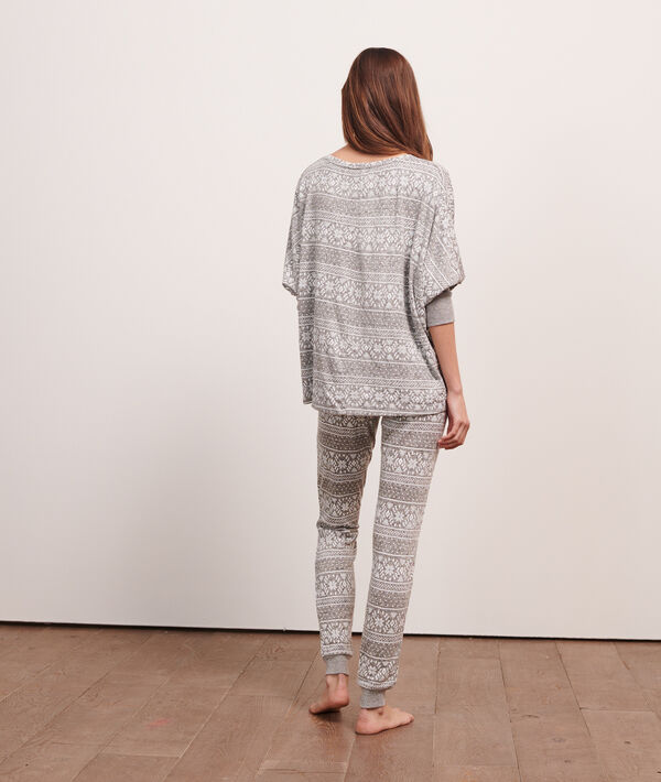 Pantalon imprimé jacquard Pantalon imprimé jacquard;${refinementColor}