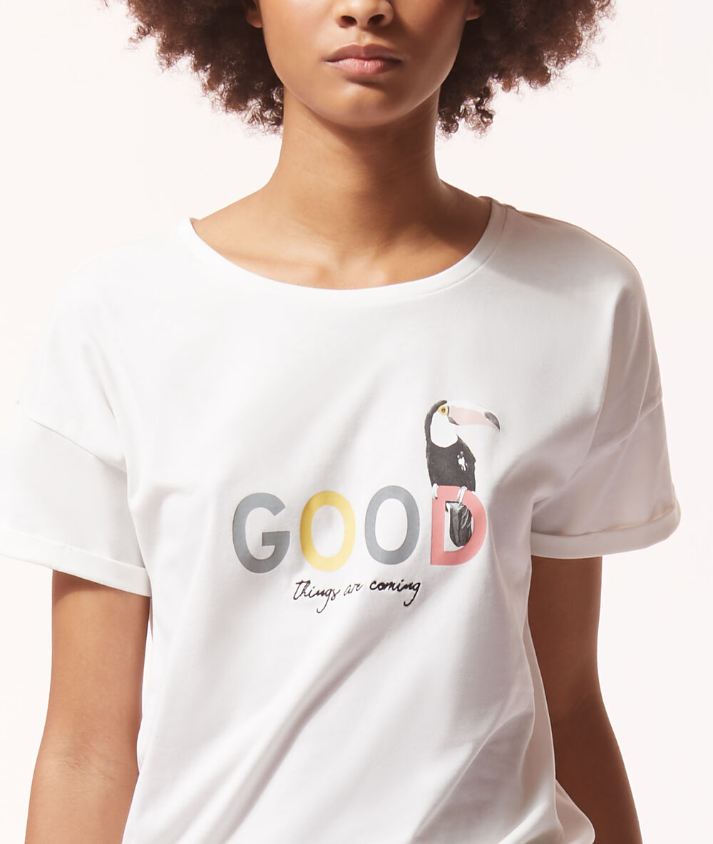 T-shirt "good" ecru.