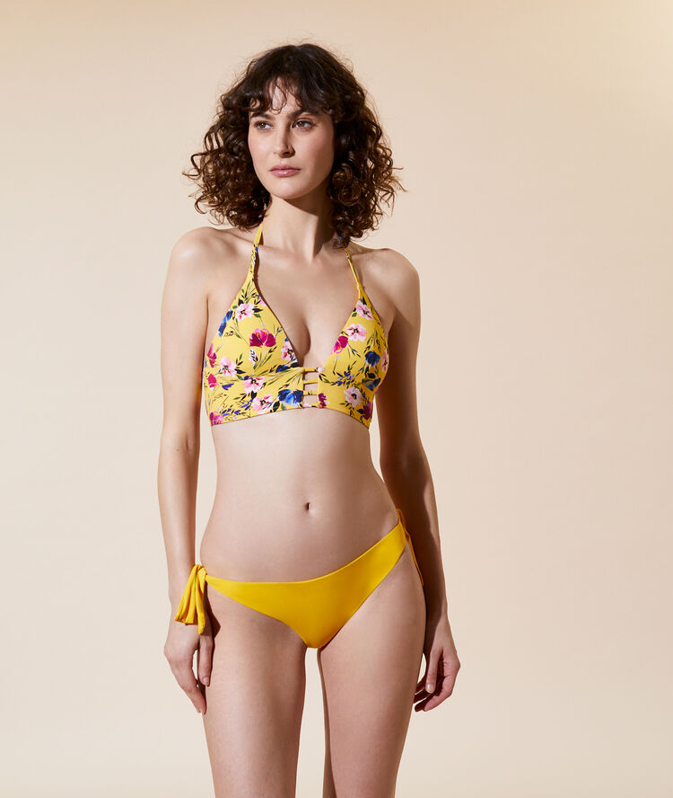 Bas de bikini brésilien jaune vif.