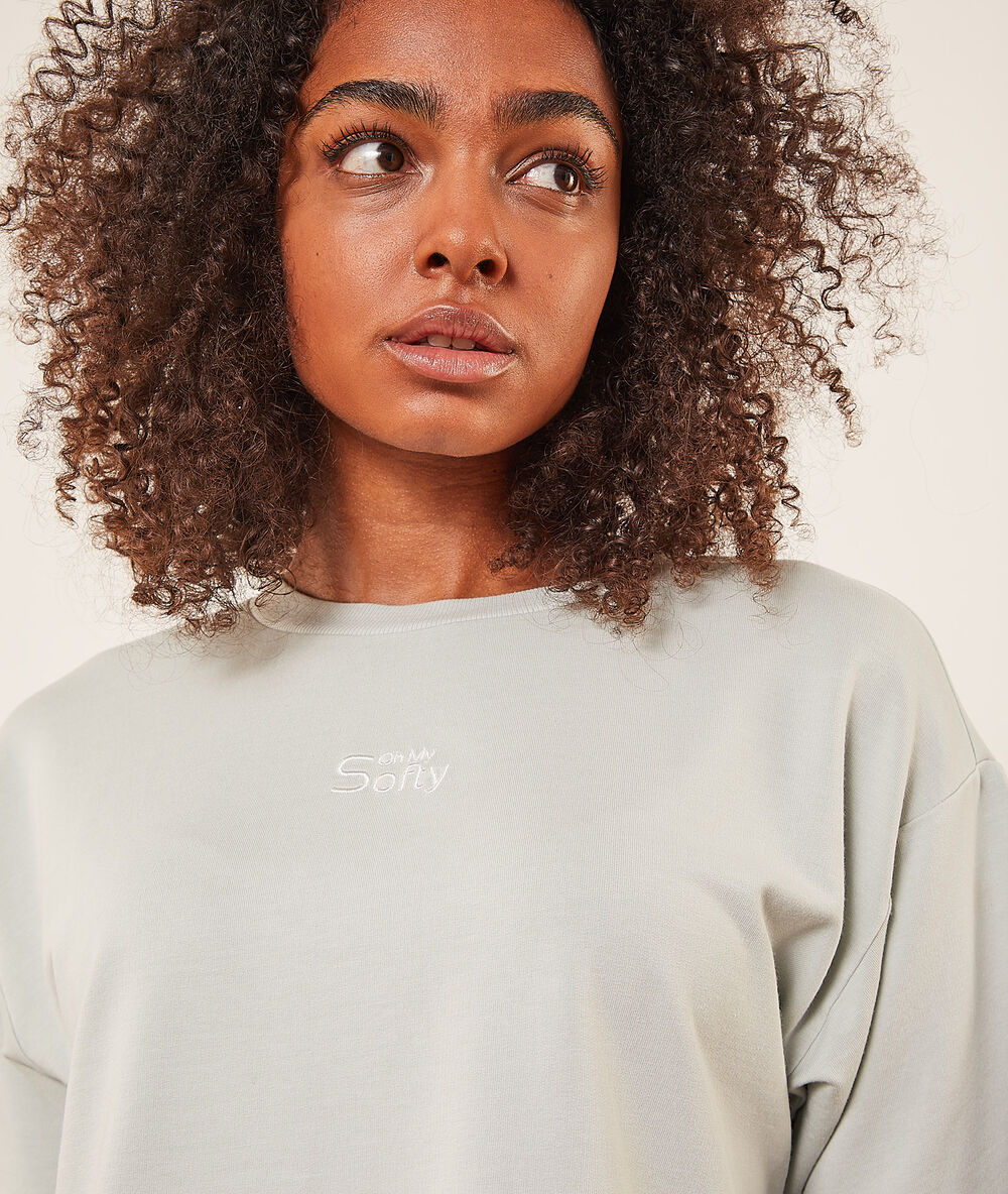 Top manches courtes celadon.