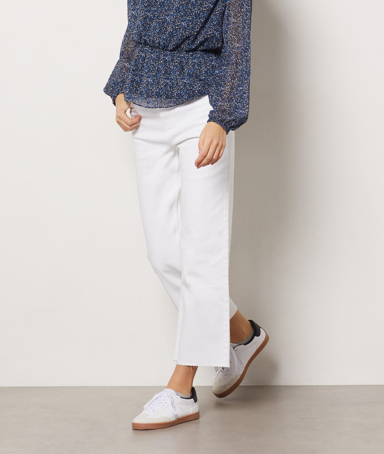Jean coupe large 7/8ème - Doda - 34 - Blanc - Femme - Etam