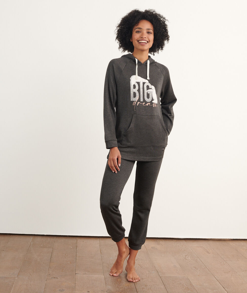 Sweat à capuche "big dream" anthracite.