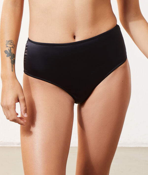 Culotte taille haute effet satiné Culotte taille haute effet satiné;${refinementColor}