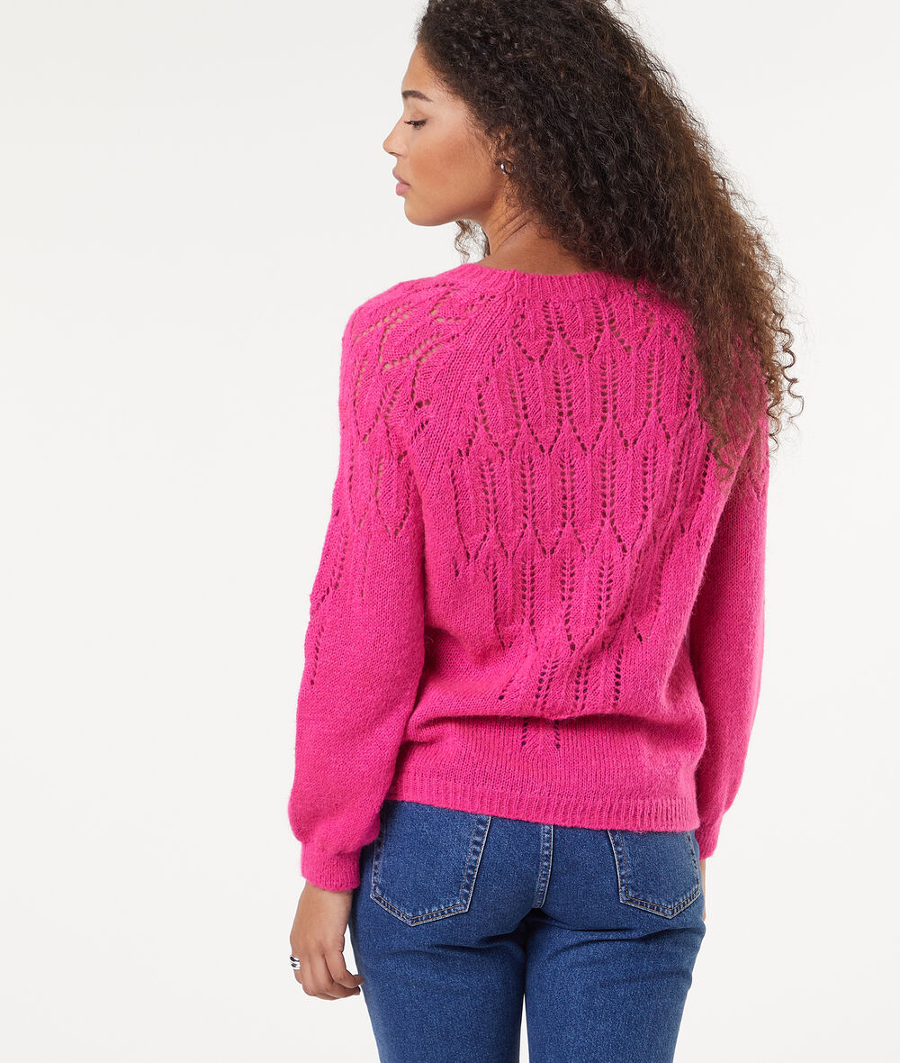 Pull en maille ajourée MILLA FUSHIA ETAM
