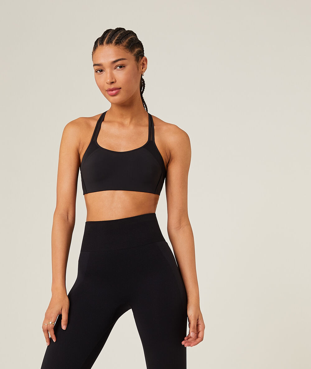 Brassière de training - maintien fort noir.