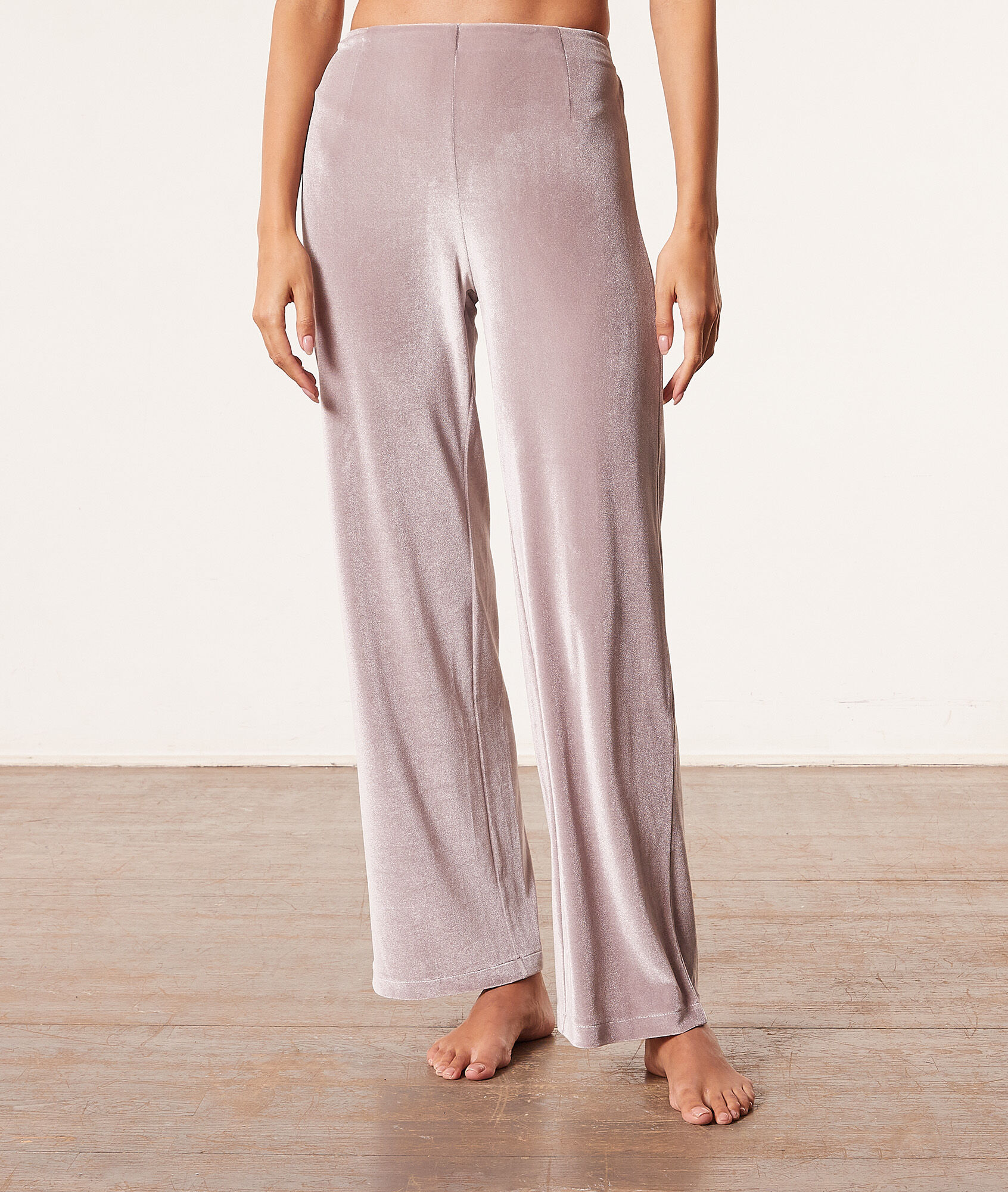 Pantalon de pyjama en velours - Velvety - S - Violet - Femme - Etam