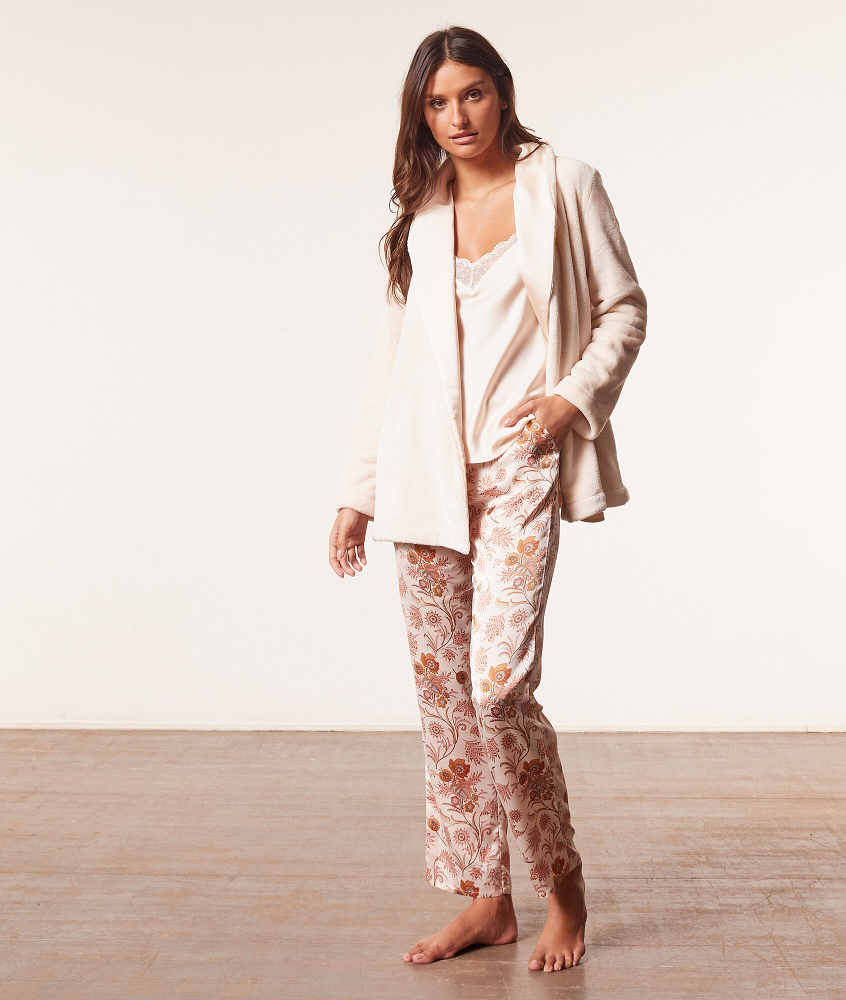 Pyjama 3 pièces - Megala - XS - Ecru - Femme - Etam