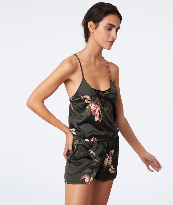 Combishort satinée imprimé floral Combishort satinée imprimé floral