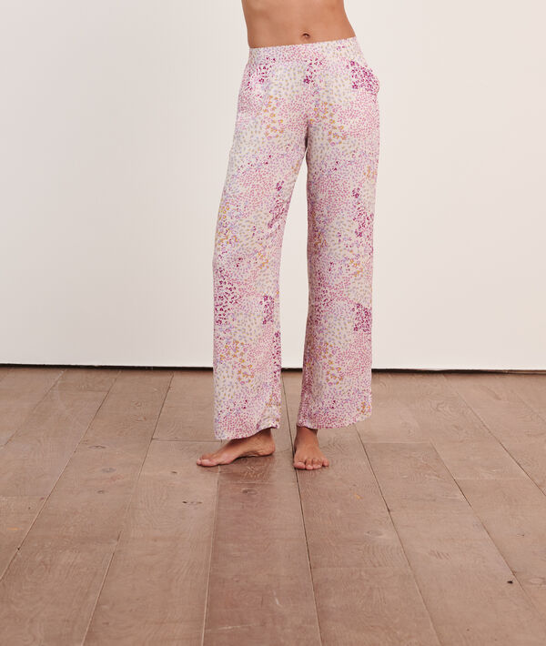 Pantalon satiné imprimé Pantalon satiné imprimé;${refinementColor}