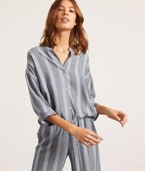 Chemise de pyjama manches 3/4 Chemise de pyjama manches 3/4;${refinementColor}
