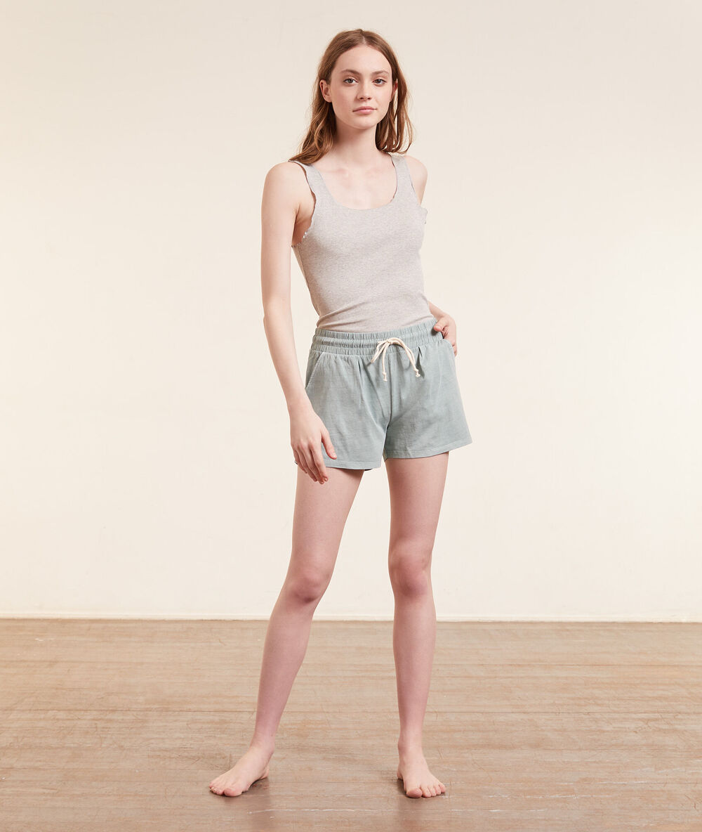 Short de pyjama celadon.