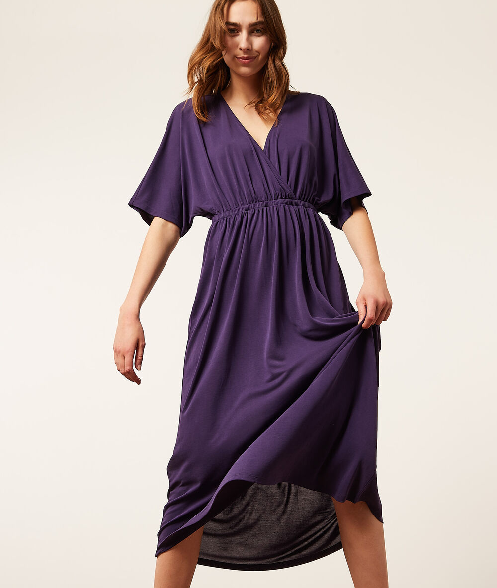 Chemise de nuit longue indigo.