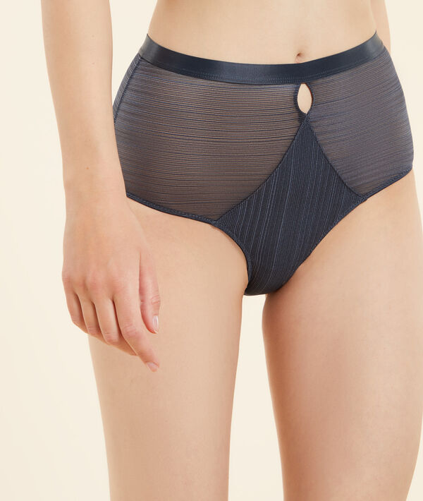 Culotte taille haute en dentelle texturée Culotte taille haute en dentelle texturée;${refinementColor}