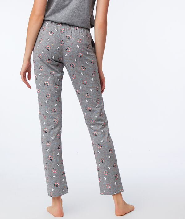 Pantalon imprimé anthracite.