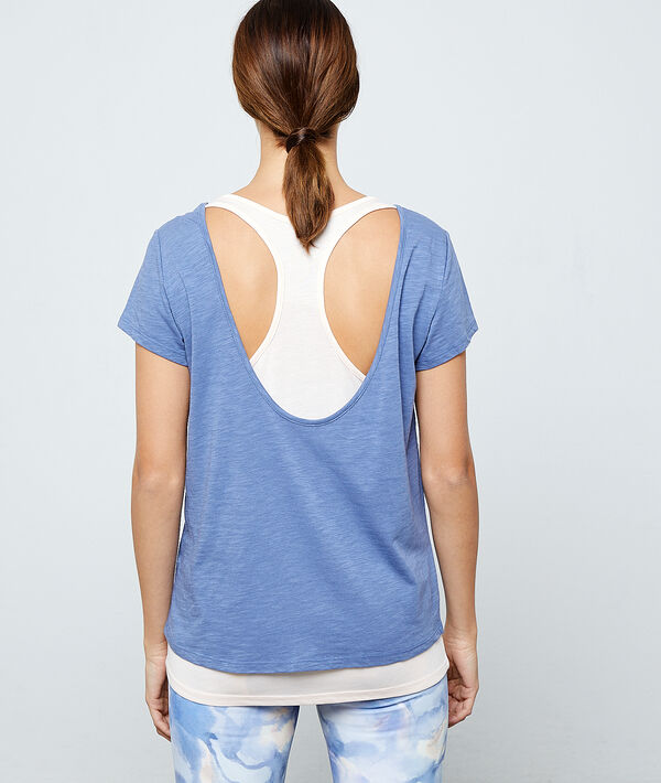 T-shirt de training, débardeur intégré T-shirt de training, débardeur intégré
