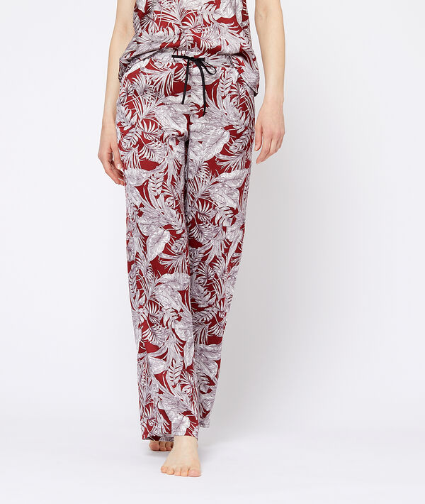 Pantalon imprimé feuillage Pantalon imprimé feuillage