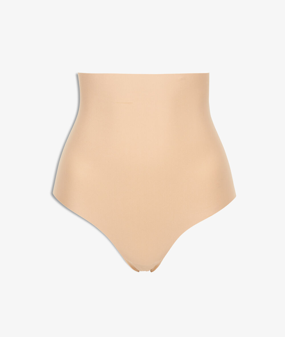 Culotte taille haute - maintien fort beige.