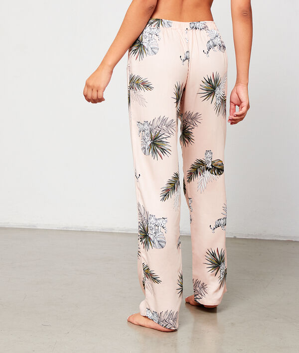 Pantalon imprimé tigres blanc Pantalon imprimé tigres blanc