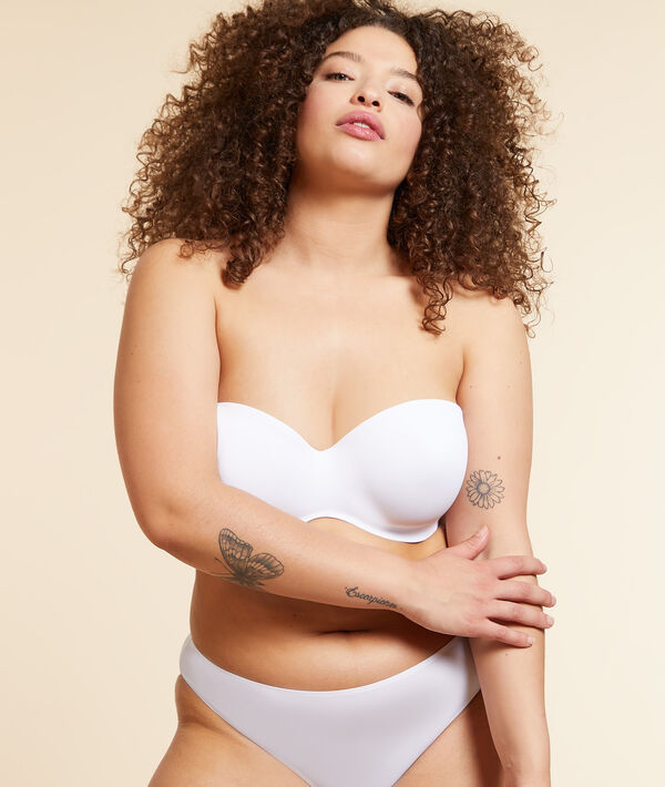 Bandeau microfibre, bretelles amovibles bonnet E Bandeau microfibre, bretelles amovibles bonnet E;${refinementColor}
