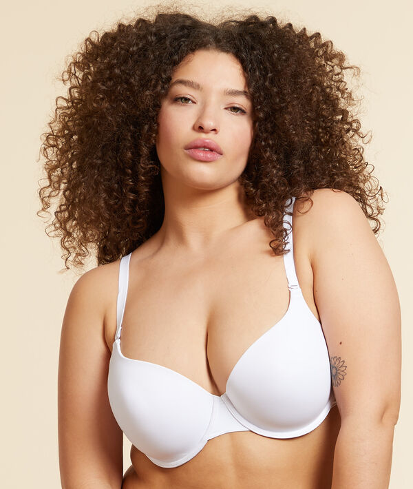 Soutien-gorge n&deg;5 - coques fines bonnets d et e blanc.