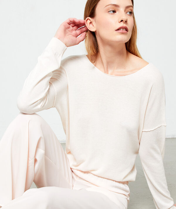 Pull maille fine dos décolleté Pull maille fine dos décolleté