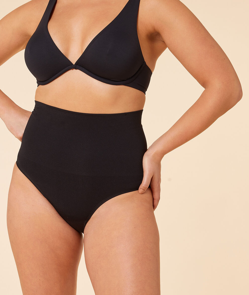 Culotte taille haute - maintien médium noir.