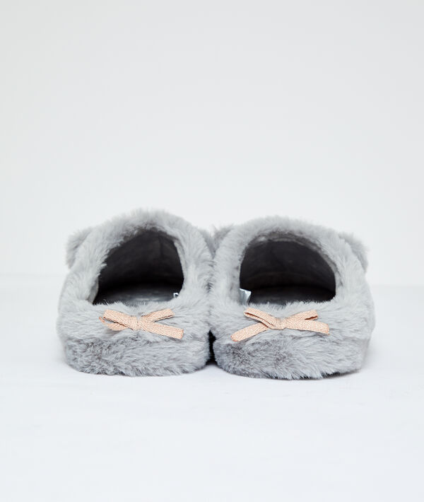 Mules chat en fausse fourrure Mules chat en fausse fourrure
