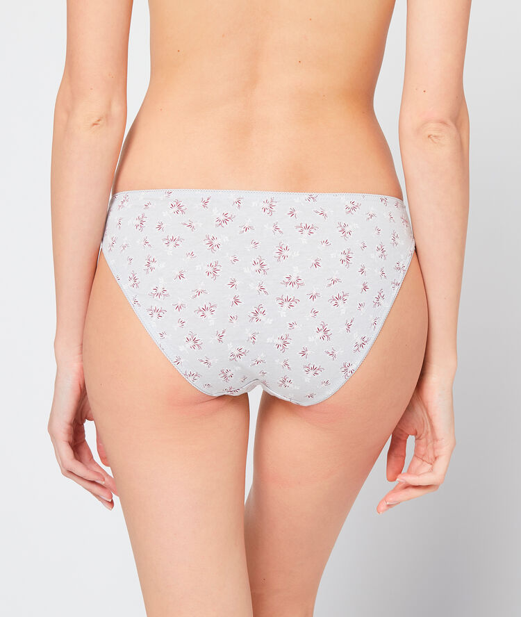 Lot de 7 slips en coton bordeaux grenat.