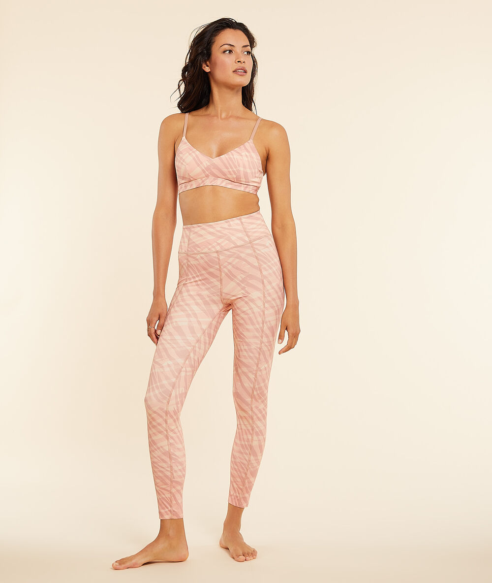 Brassière de yoga - maintien medium taupe.