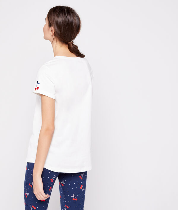 T-shirt 100% coton imprimé cerise T-shirt 100% coton imprimé cerise
