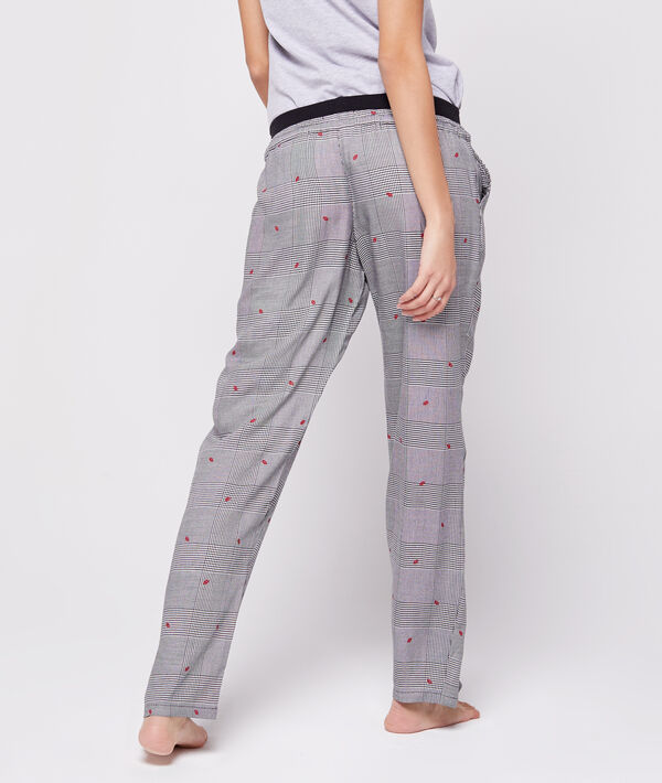 Pantalon noué à motifs bisous Pantalon noué à motifs bisous